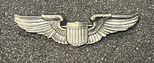 US Army Air Corp Pilot Wings Interwar WWI WWII Pin badge Sterling 3” picture
