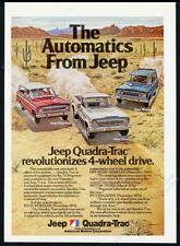 1974 Jeep Cherokee Wagoneer pickup truck art vintage print ad picture
