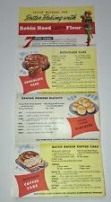 Vintage 1950s Robin Hood Flour Advertising Promo Recipe Biscuits Old picture