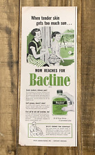 Print Ad Bactine Cools Sunburn Mile Laboratories Elkhart Indiana 1956 #0021 picture