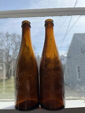 Vintage Pair Of Whitewater Brewing Beer Bottles Crown Wi Wis Wisconsin picture