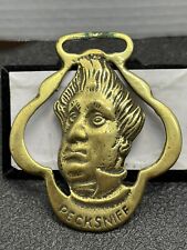 (178X) English Horse Brass PeckSniff Charles Dickens Character Bridle Decoration picture