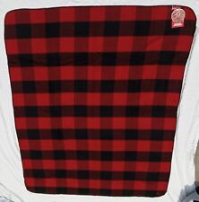 90s NEW MARLBORO COUNTRY STORE BLANKET Red PLAID BUFFALO Check WOOL NWT 59 x 74 picture