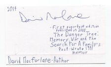 David Macfarlane Signed 3x5 Index Card Autographed Signature Author Journalist picture