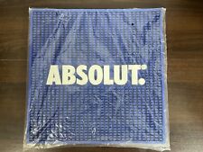 Rare Absolut Vodka Logo Rubber Bar Mat 13.75 inch x 13.75 inch Blue White New picture