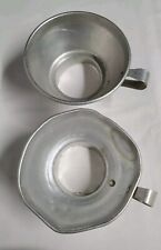 Lot Of 2 Vintage Aluminum Metal Canning Jar Funnels Tomato Corn Home Cooking picture