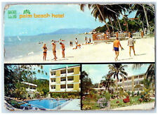 c1960s Palm Beach Hotel Batu Feringgi Penang Malaysia Vintage Multiview Postcard picture