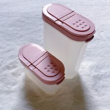 TUPPERWARE Vintage Pink Spice Shaker Containers 2 Piece Set Modular Mates picture