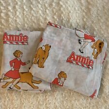 Vintage 1981 Little Orphan Annie & dog Sandy TWIN flat & fitted thin sheet set picture
