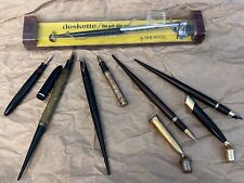 Vintage Sheaffer Fountain Pen Lot 14k Lifetime Jr. Desk 7 Pens Untested As-Is picture