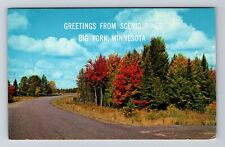 Big Fork MN-Minnesota Greetings From Scenic Pines c1964 Vintage Postcard picture