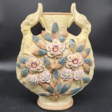 19th Century English Majolica Polychrome Moon Flask Pottery Vase READ picture