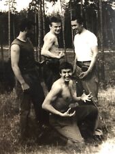 1980s Young Handsome Guys Affectionate Men Bodybuilders Gay Int Vintage Photo picture