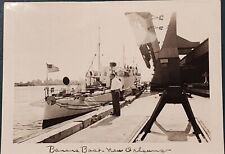 4 Vintage 1930s Photos of Tramp Steamer Banana Boat Docks in NEW ORLEANS Skyline picture