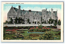 c1930's Plant Residence Garden Flower Groton Connecticut CT Vintage Postcard picture
