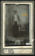 Vintage CDV, orig reproduction of tintype, amazing verso by Buchsbaum 1890's   picture