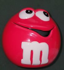 M&M Red Ceramic Cookie Jar By Galerie  NO Lid,it broke.sorry picture