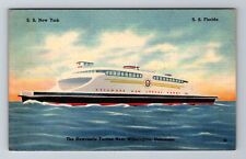 Wilmington DE-Delaware, Newcastle Ferries, Antique Vintage Souvenir Postcard picture