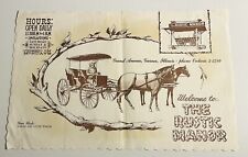 Vintage Restaurant  Paper Placemat The Rustic Manor Gurnee Illinois picture
