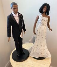Barack & Michelle Obama 2008 Inaugural Porcelain Dolls Figurines Danbury Mint picture