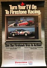 Firestone Motor Racing Vintage 24x36 Poster Indy Championship on TV Rare picture