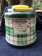 Vintage Tam O’ Shanter Insulated Metal Picnic Cooler Green Plaid - Poloron 50’s picture