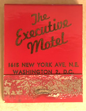 Vintage Matchbook THE EXECUTIVE MOTEL WASHINGTON D.C. UNSTRUCK RARE  #C picture