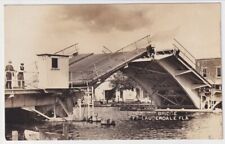 RPPC - Fort Lauderdale, Florida FL - Old Bridge - Vintage Florida Postcard picture