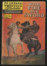 CLASSICS ILLUSTRATED #146 - WITH FIRE AND SWORD By Henryk Sienkiewicz HRN156 VG+ picture