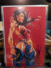 WONDER WOMAN VIRGIN RED Signed Jamie Tyndall (with COA) White Widow  picture