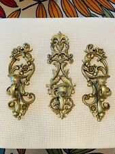 Vintage Ornate Wall Scones Candle Holders  3 Set picture