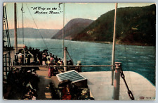 A Trip on the Hudson River - Vintage Postcard - Posted 1908 picture
