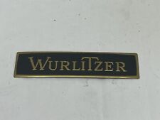 Wurlitzer name plate tag.  Vintage sign. Jukebox Piano Accordion Organ picture