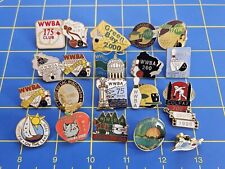 Lot of 19 Vintage WWBA Wisconsin Women's Bowling Metal Enamel Lapel Pins picture