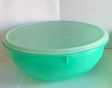 Vintage 70s Tupperware Fix N Mix Green Food Bowl 274-1 with frosted lid 224-13 picture