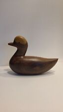 Vintage - Polished Carved Wood Duck Decoy -  Man Cave Hunting Decor picture