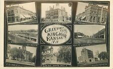 Postcard RPPC Kansas Kingman Multi View 1910 23-8107 picture