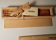 Rare Neiman Marcus Lead Pencils, Set 8 in wood Box with tag picture