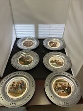 6 Vintage Pewter “The Great American Revolution 1776