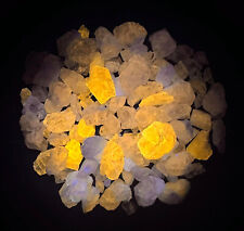 138 CT Fluorescent Lemon Fire Marilite Scapolite Crystals Lot From Afghanistan picture