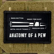 Anatomy Of A Pew Morale Patch / Military Badge ARMY Tactical Hook And Loop 223 picture
