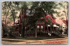 Residence of A.L. Kellogg Ford Avenue Walnut Street Oneonta New York 1908 PC picture