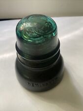 Vintage Hemingray No 40 Dark Green Emerald Glass Insulator picture