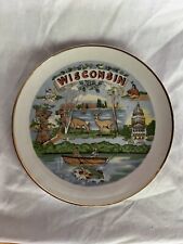 Vintage Wisconsin Souvenir Plate Thrifco picture