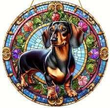 Dachshund Sausage Dog Art Suncatcher Plaque Gift Picture Decoration Birthday picture