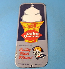 VINTAGE DAIRY QUEEN PORCELAIN ICE CREAM MILK DRIVE THRU GENERAL STORE DQ SIGN picture