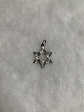 Antique Israel 925 Sterling Silver Religous Star Of David Pendant picture