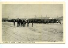 Regimental Review-Military Troops-Camp Roberts-California-Vintage B/W Postcard picture