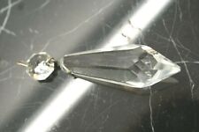 Lot of  2 Vintage, Antique Crystal Prisms, Arrow Shaped Teardrops, 3 1/2 Inches picture