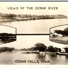 c1930s Cedar Falls, IA Views Cedar River RPPC Ice House Real Photo Postcard A46 picture